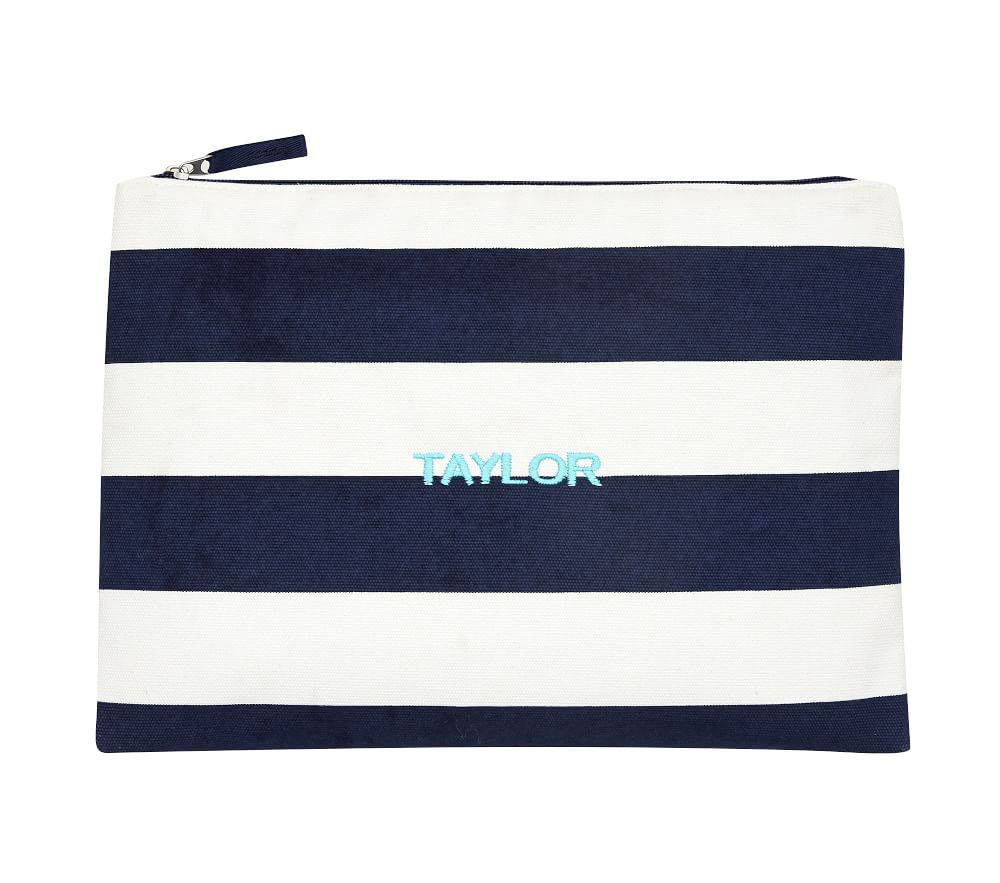 Mark & Graham x pbk Navy Rugby Stripe Wet/Dry Bag